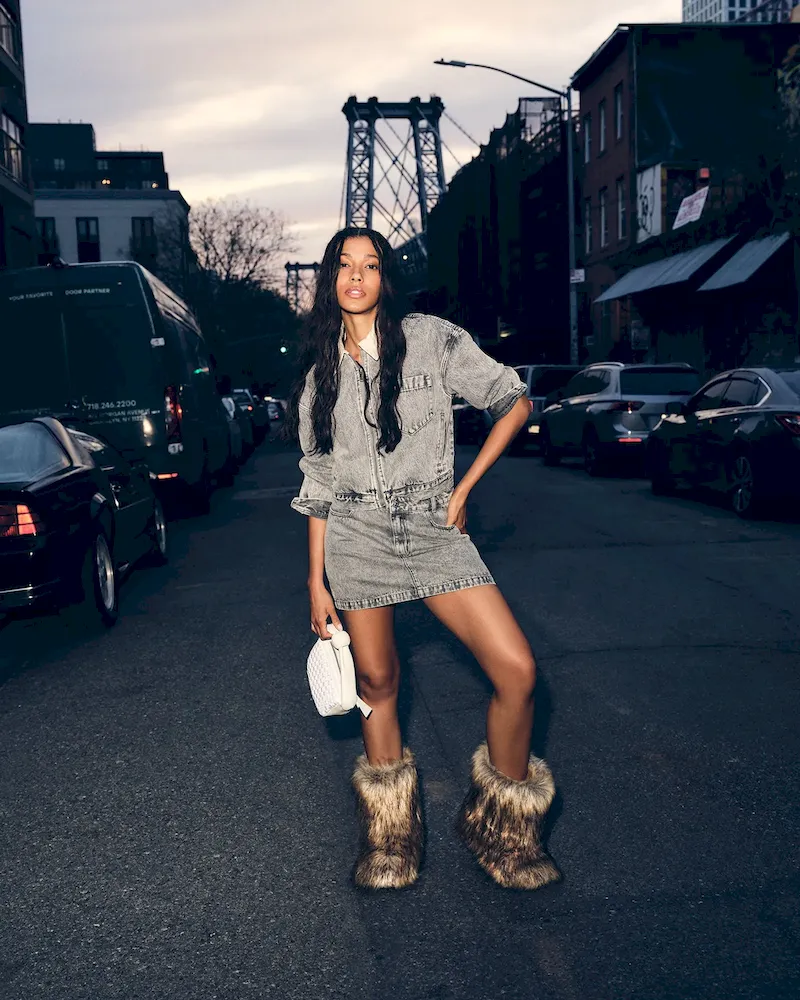 Abaco Denim Skirt Light Grey - Image 5