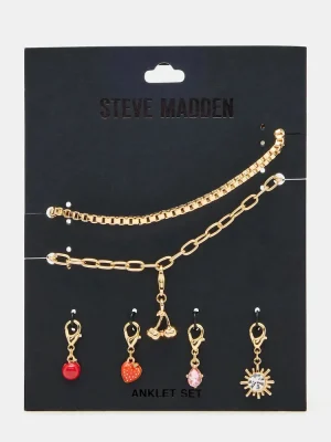 Cherry Charm Anklet Set