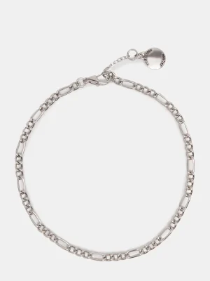 Figaro Chain Anklet Silver