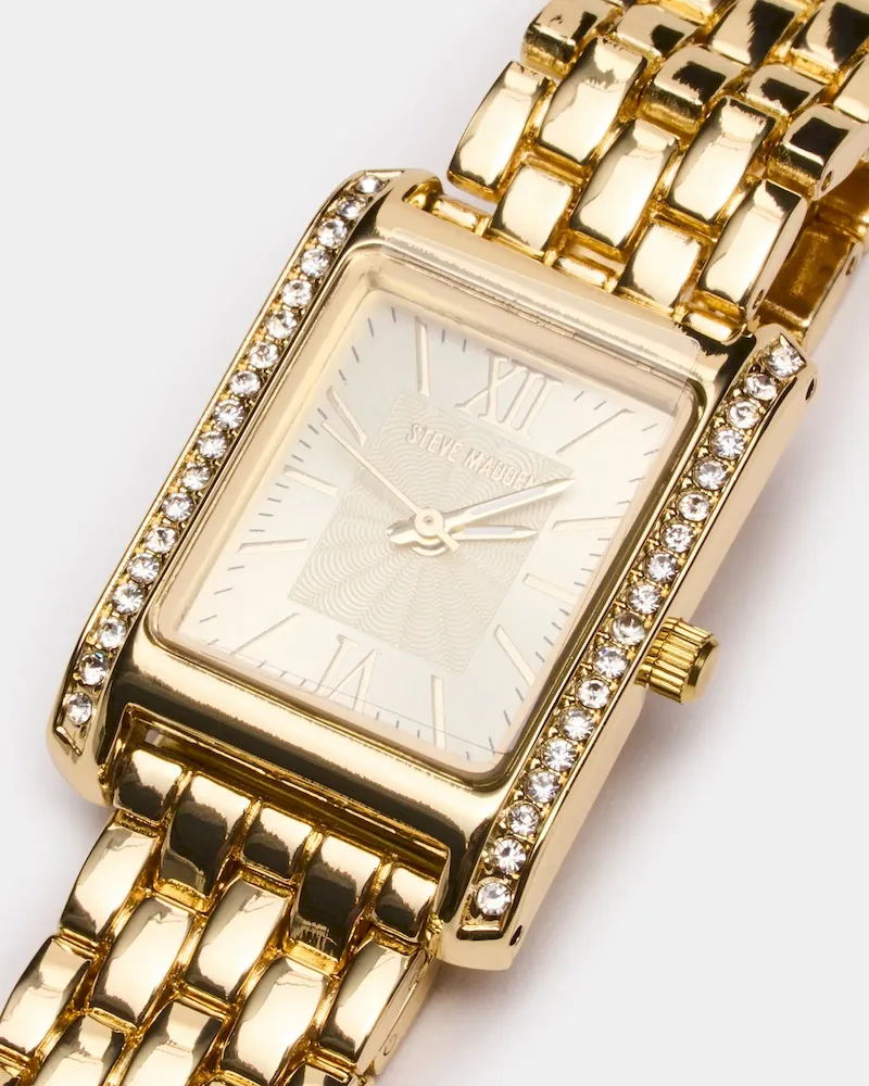 Women's Square Stainless Steel Watch Gold - Image 2