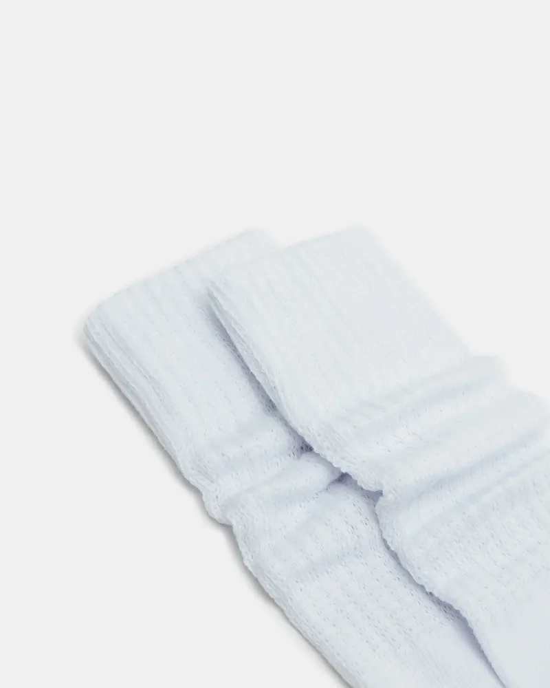 2 Pack Slouchy Crew Socks White - Image 2