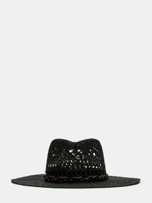 Western Panama Hat Black