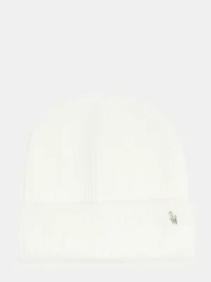 Classic Ribbed Knit Beanie Ivory