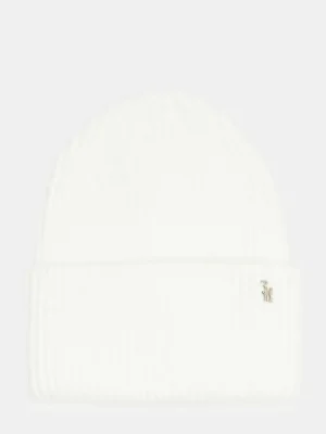 Double Layer Ribbed Knit Beanie Ivory