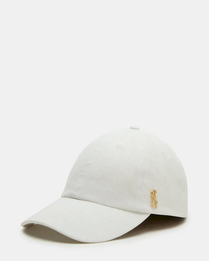 Linen Baseball Cap Cream - Image 2