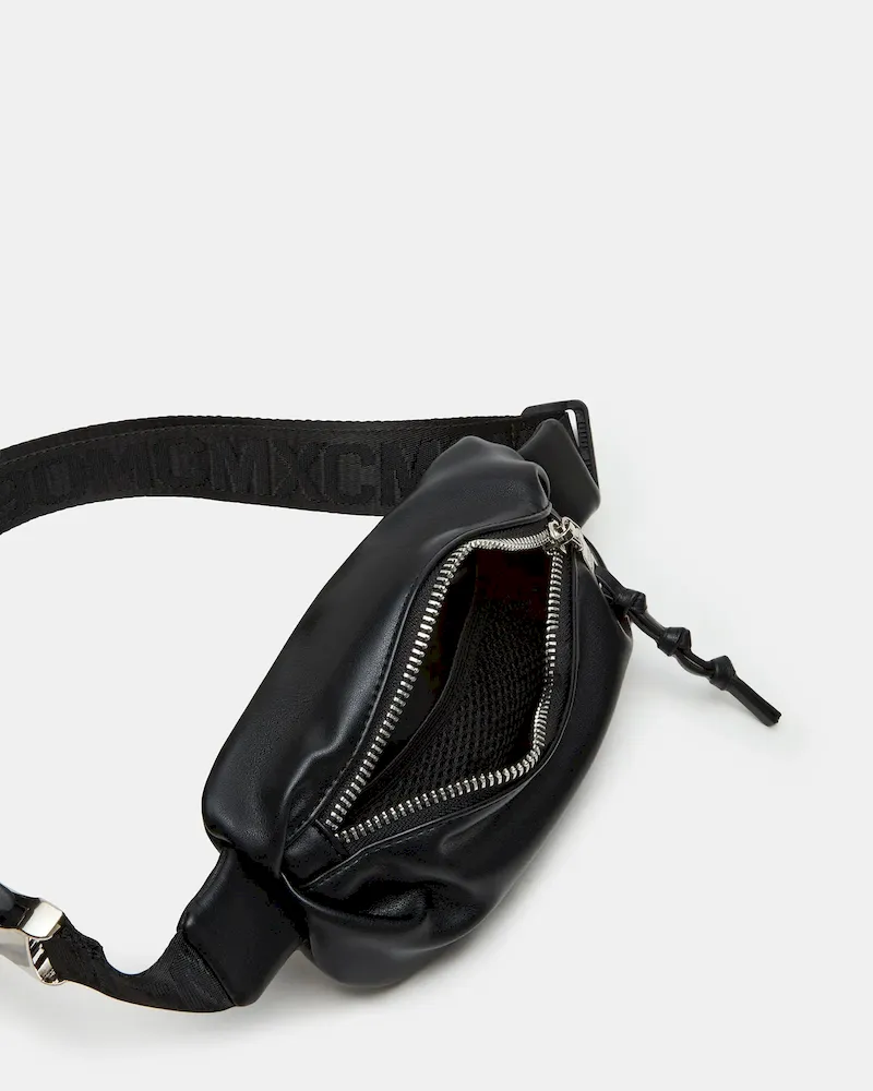 Pleated Baguette Belt Bag Black - Image 5