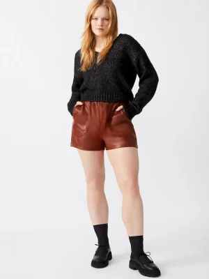 Faux The Record Short Cognac