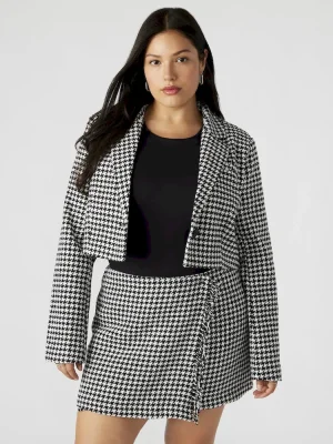 Rupi Cropped Blazer Black/white