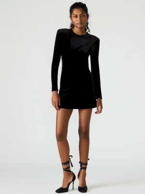 Cindi Velvet Skort Black