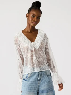 Hampton Lace Blouse White