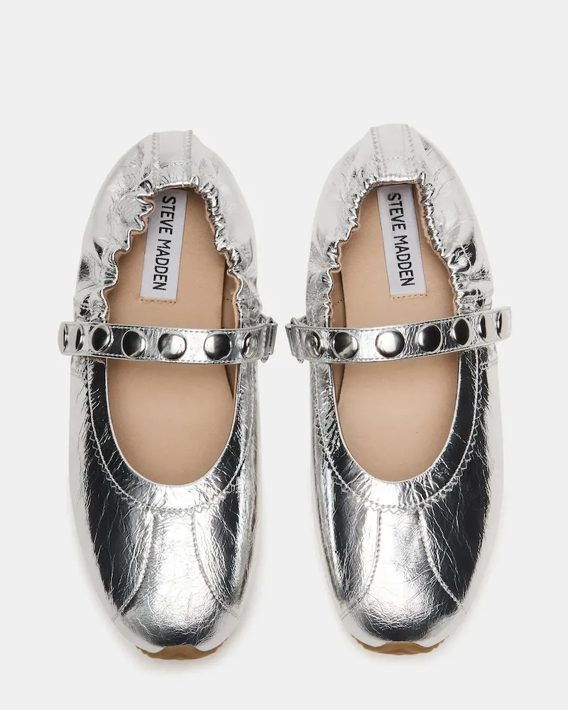 Anaya Silver Leather Studs - Image 4