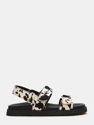 Mona Black Cow Print
